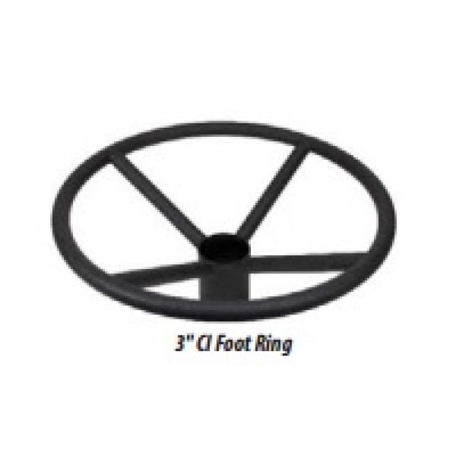 Foot Ring for Cast Iron Columns, 3" Black Matte