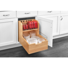 Food Storage Container Organizer w/ Soft-Close for 24 in. Base Cabinet