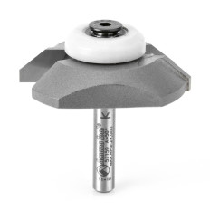 57159 Bevel Trim 50 Deg Angle x 1-55/64 Dia x 3/8 Cut Depth x 1/4 Inch Shank Router Bit for Wilsonart HD Laminate Sinks