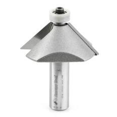 57220 Carbide Tipped Chamfer with Ultra-Glide Ball Bearing Guide Solid Surface 2 Dia x 3/4 x 45 Deg x 1/2 Inch Shank