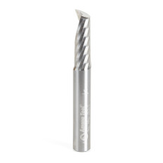 51485 Solid Carbide CNC Spiral 'O' Single Flute, Aluminum Cutting 3/8 Dia x 1-1/8 x 3/8 Shank x 3 Inch Long Up-Cut Router Bit