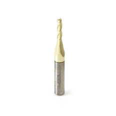 46090 Solid Carbide Up-Spiral 1/8 Dia x 1/2 x 1/4 Shank x 2 Inch Long Composite, Fiberglass & Phenolic Cutting ZrN Coated Router Bit