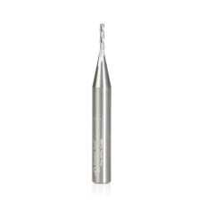46290-U CNC 2D and 3D Carving Flat Bottom x 0.10 Deg Angle x 1/16 Dia x 5/16 x 1/4 Shank x 2 Inch Long x 3 Flute Solid Carbide Router Bit