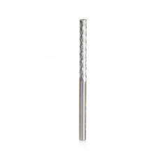 48010 Solid Carbide Medium Burr with End Mill Point Fiberglass and Composite Cutting 1/8 Dia x 1 x 1/8 Shank Router Bit