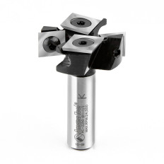 RC-2250 Insert Solid Carbide Mini Spoilboard Surfacing, Rabbeting, Flycutter, Leveler & Surface Planer 2+2 Flute Design 1-1/2 Dia x 1/2 x 1/2 Inch Shank Router Bit