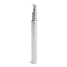 51638 Metric Solid Carbide CNC Spiral 'O' Single Flute, Plastic Cutting 6 Dia x 16 x 6 Shank x 63mm Long Up-Cut Router Bit