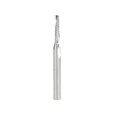 57319 Metric Solid Carbide CNC Spiral 'O' Single Flute, Plastic Cutting 4 Dia x 20 x 6 Shank x 64mm Long Up-Cut Router Bit