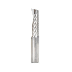 57329 Metric Solid Carbide CNC Spiral 'O' Single Flute, Plastic Cutting 12 Dia x 38 x 12 Shank x 76mm Long Up-Cut Router Bit