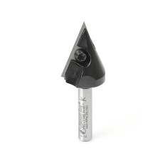 RC-1145 CNC Insert V Groove 45 Deg x 13/16 Dia x 63/64 x 1/4 Inch Shank Router Bit