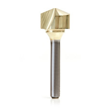 45741 Carbide V-Groove 135 Deg. Folding for Composite Material Panels Like TCM CCM ACM 0.078 Inch Tip Width x 1/2 x 3/4 Dia. x 1/4 Inch Shank ZrN Coated Router Bit