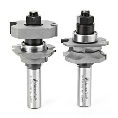 55437 Carbide Tipped Adjustable Bead Instile and Rail System 1-5/8 Dia x 13/64 to 1/2 x 3/16 Radius x 1/2 Inch Shank Set