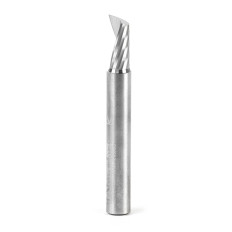 51426 Solid Carbide CNC Spiral 'O' Single Flute, Plastic Cutting 3/8 Dia x 3/4 x 3/8 Shank x 3 Inch Long Up-Cut Router Bit
