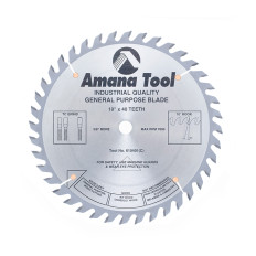 610401 Carbide Tipped General Purpose 10 Inch Dia x 40T TCG, 10 Deg, 5/8 Bore