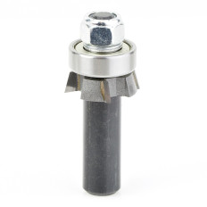 47406 Carbide Tipped 4 Wing Single Bevel Trim Cutter Assembly 15 Deg x 1 Inch Dia x 1/4 x 1/2 Shank