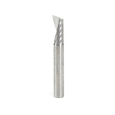 51451 Solid Carbide CNC Spiral 'O' Single Flute, Aluminum Cutting 9/32 Dia x 5/8 x 1/4 Shank x 2 Inch Long Up-Cut Router Bit with Mirror Finish