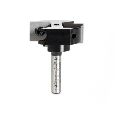 RC-2245 Insert Solid Carbide Mini Spoilboard Surfacing, Rabbeting, Flycutter, Leveler & Surface Planer 1-1/4 Dia x 15/32 (12mm) x 1/4 Inch Shank Router Bit