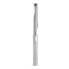 51499 Metric Solid Carbide CNC Spiral 'O' Single Flute, Plastic Cutting 6 Dia x 38 x 6 Shank x 75mm Long Up-Cut Router Bit