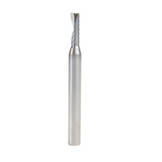 51423 Solid Carbide CNC Spiral 'O' Single Flute, Plastic Cutting 3/16 Dia x 5/8 x 1/4 Shank x 2-1/2 Inch Long Up-Cut Router Bit