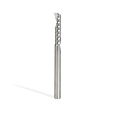 51409 Solid Carbide CNC Spiral 'O' Single Flute Plastic Cutting 1/4 Dia x 1-1/16 x 1/4 Shank x 3 Inch Long Up-Cut Router Bit