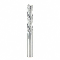 46226 CNC Solid Carbide Roughing Spiral 3 Flute Chipbreaker 1/2 Dia x 2 Inch x 1/2 Shank Down-Cut Router Bit