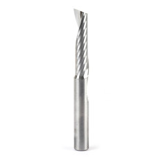 51427 Solid Carbide CNC Spiral 'O' Single Flute, Plastic Cutting 3/8 Dia x 1-5/8 x 3/8 Shank x 3-1/2 Inch Long Up-Cut Router Bit