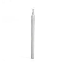 57317 Metric Solid Carbide CNC Spiral 'O' Single Flute, Plastic Cutting 4 Dia x 8 x 4 Shank x 64mm Long Up-Cut Router Bit