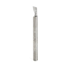 51471 Solid Carbide CNC Spiral 'O' Single Flute, Aluminum Cutting 1/8 Dia x 1/4 x 1/8 Shank x 1-1/2 Inch Long Up-Cut Router Bit