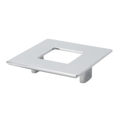SQUARE PULL WITH HOLE CHROME