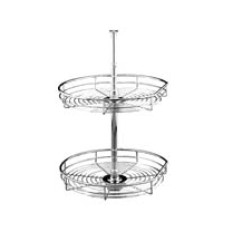 32 in. D-Shape Chrome Lazy Susan -Single