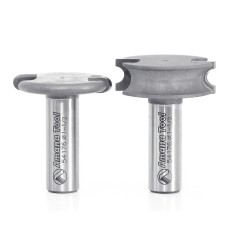 54176 Carbide Tipped Flute & Bead 1/8 Radius x 1-1/2 Dia x 1/2 x 1/2 Inch Shank Set