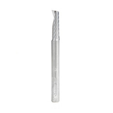 51375 Solid Carbide CNC Spiral 'O' Single Flute, Aluminum Cutting 3/16 Dia x 5/8 x 3/16 Shank x 2 Inch Long Up-Cut Router Bit