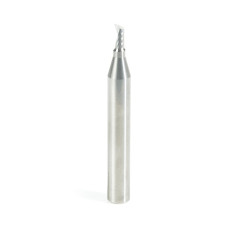 51474 Solid Carbide CNC Spiral 'O' Single Flute, Aluminum Cutting 1/8 Dia x 1/4 x 1/4 Shank x 2 Inch Long Up-Cut Router Bit