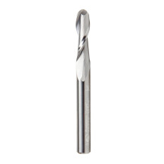 46379 Solid Carbide Up-Cut Spiral Ball Nose 1/8 Radius x 1/4 Dia x 7/8 x 1/4 Shank x 2-1/2 Inch Long x 2 Flute Router Bit