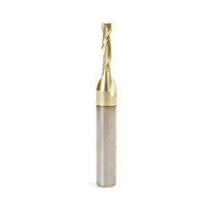 46040 Solid Carbide Up-Cut Spiral 1/8 Dia x 1/2 x 1/4 Shank x 2 Inch Long Composite, Fiberglass & Phenolic Cutting ZrN Coated Router Bit