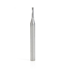 57316 Metric Solid Carbide CNC Spiral 'O' Single Flute, Plastic Cutting 3 Dia x 12 x 6 Shank x 64mm Long Up-Cut Router Bit