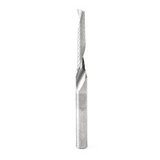 51418 Solid Carbide CNC Spiral 'O' Single Flute, Plastic Cutting 3/16 Dia x 1-1/4 x 1/4 Shank x 3 Inch Long Up-Cut Router Bit