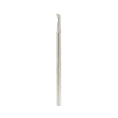 51491 Metric Solid Carbide CNC Spiral 'O' Single Flute, Plastic Cutting 3 Dia x 12 x 3 Shank x 64mm Long Up-Cut Router Bit