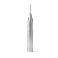 51441 Solid Carbide CNC Spiral 'O' Single Flute, Plastic Cutting 1/16 Dia x 1/4 x 1/4 Shank x 2 Inch Long Up-Cut Router Bit