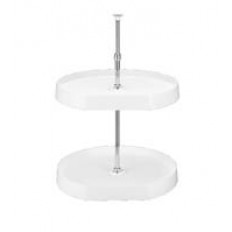 20 in. D-Shape Lazy Susan -3 Shelf Set with  36 in. Lower Shaft Assembly