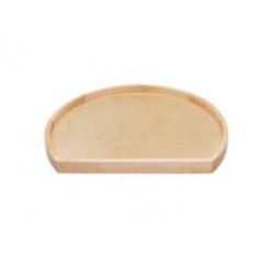 31 in. D-Shape Wood Lazy Susan -Single, non-drilled w/ Bearing/Stop