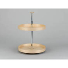 20 in. LD Banded Wood Full Circle 2 Tray Set W/Hdw