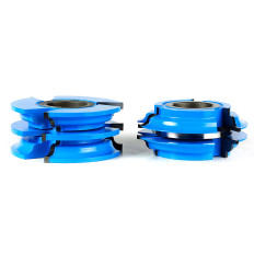 SC580 2-Piece Carbide Tipped 3-Wing Stile & Rail Ogee Cabinet Door 3-9/16 Dia x 1-1/2 x 3/16 Radius x 1 & 1-1/4 Bore Set for 1-3/8 to 1-3/4 Material