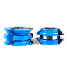 SC581 2-Piece Carbide Tipped 3-Wing Stile & Rail Ogee Cabinet Door 3-9/16 Dia x 1-3/4 x 3/16 Radius x 1 & 1-1/4 Bore Set for 1-3/8 to 1-3/4 Material