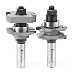 55436 Carbide Tipped Adjustable Ogee Instile and Rail System 1-5/8 Dia x 13/64 to 1/2 x 1/4 Radius x 1/2 Inch Shank Set