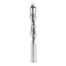46304 Solid Carbide UltraTrim Spiral 1/2 Dia x 2 Inch x 1/2 Shank with Double Lower Ball Bearing Up-Cut