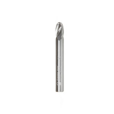 46444 Solid Carbide Up-Cut Spiral Ball Nose 3/16 Radius x 3/8 Dia x 5/8 x 3/8 Shank x 3 Inch Long x 4 Flute