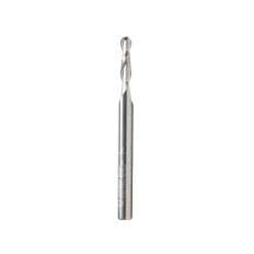 46389 Solid Carbide Up-Cut Spiral Ball Nose 3/32 Radius x 3/16 Dia x 3/4 x 1/4 Shank x 3 Inch Long x 2 Flute Router Bit