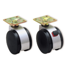 TWIN WHEEL CASTER, PLATE TYPE, FA-45-P