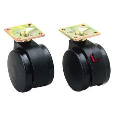 TWIN WHEEL CASTER, PLATE TYPE, FP-55-PS