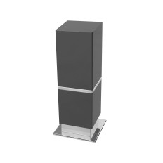 BA0261-202, Be Toothbrush Holder W 3 1/2"x D 3 1/2"H 8 5/8"Black